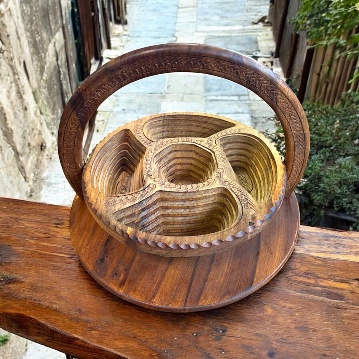 Handicraft Obstkorb Palisaden Holz