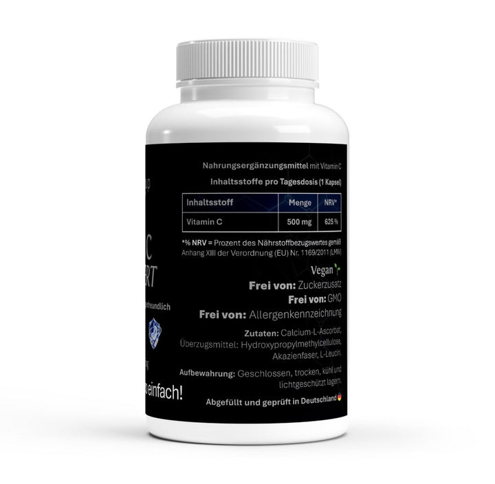 Vitamin C hochdosiert, gepuffert. Optimiert gleicher Preis 🌟 doppelter Inhalt