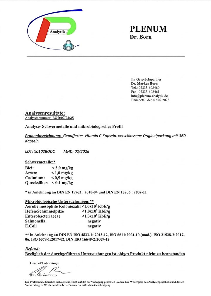 Vitamin C hochdosiert, gepuffert. Optimiert gleicher Preis 🌟 doppelter Inhalt