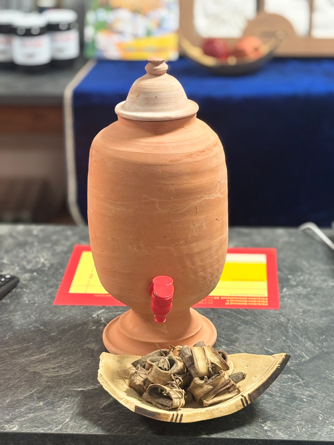 Mediterran-Orientalisch Groß Arabische Ton-,Krug,-Vase,-Karaffe - Handarbeit