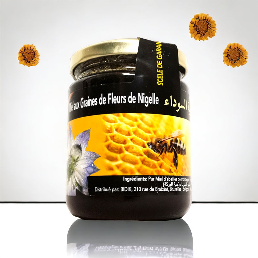 Honig (Bergbiene) mit Schwarzkümmel & Bienenpollen