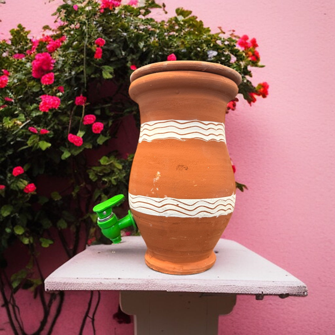 Mediterran-Orientalisch Groß Arabische Ton-,Krug,-Vase,-Karaffe - Handarbeit